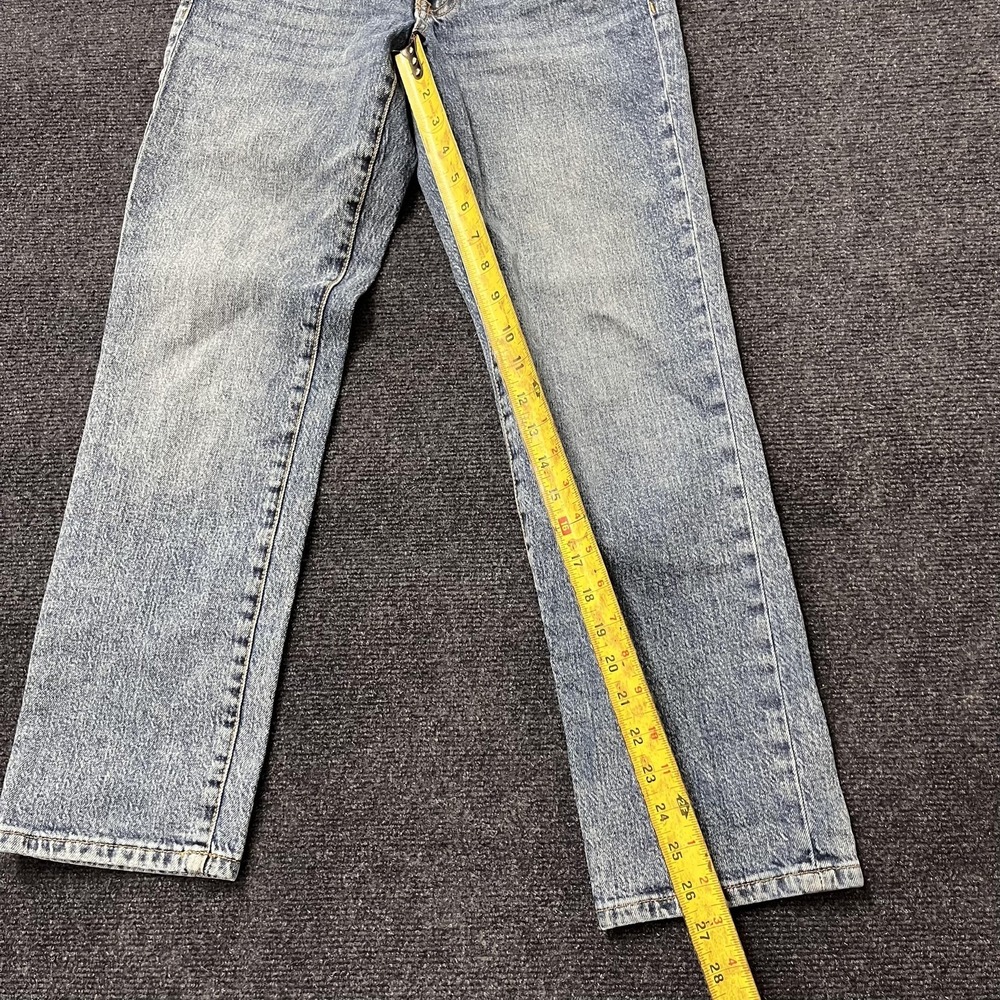 Aeropostale Mid Rise Ankle Straight Jeans Womens 0 Medium Blue Stretch Denim - Picture 9 of 11